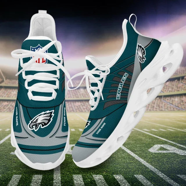 LIMITED EDITION - NEW CUSTOMIZED NFL02 PPE PHILADELPHIA EAGLES UNISEX MAX SOUL SHOES
