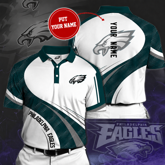 LIMITED EDITION - NEW CUSTOMIZED NFL02 PPE PHILADELPHIA EAGLES POLO SHIRT