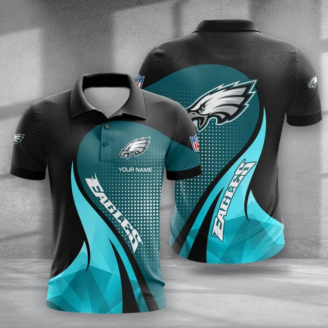 LIMITED EDITION - NEW CUSTOMIZED NFL02 PPE PHILADELPHIA EAGLES POLO, T-SHIRT & SHORT PANTS SET