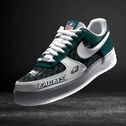 LIMITED EDITION - NEW CUSTOMIZED NFL02 PPE PHILADELPHIA EAGLES AF1 SNEAKERS