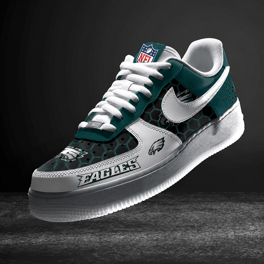LIMITED EDITION - NEW CUSTOMIZED NFL02 PPE PHILADELPHIA EAGLES AF1 SNEAKERS
