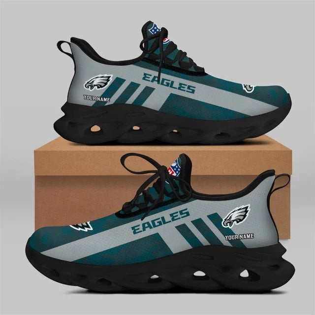LIMITED EDITION - NEW CUSTOMIZED NFL02 PPE PHILADELPHIA EAGLES UNISEX MAX SOUL SHOES