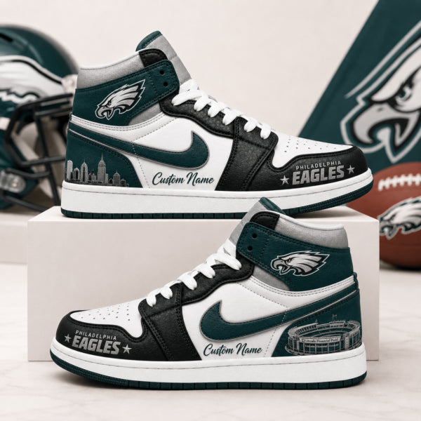 [SPECIAL OFFER] NEW CUSTOMIZED NFL02 PPE PHILADELPHIA EAGLES AIR JORDAN 1