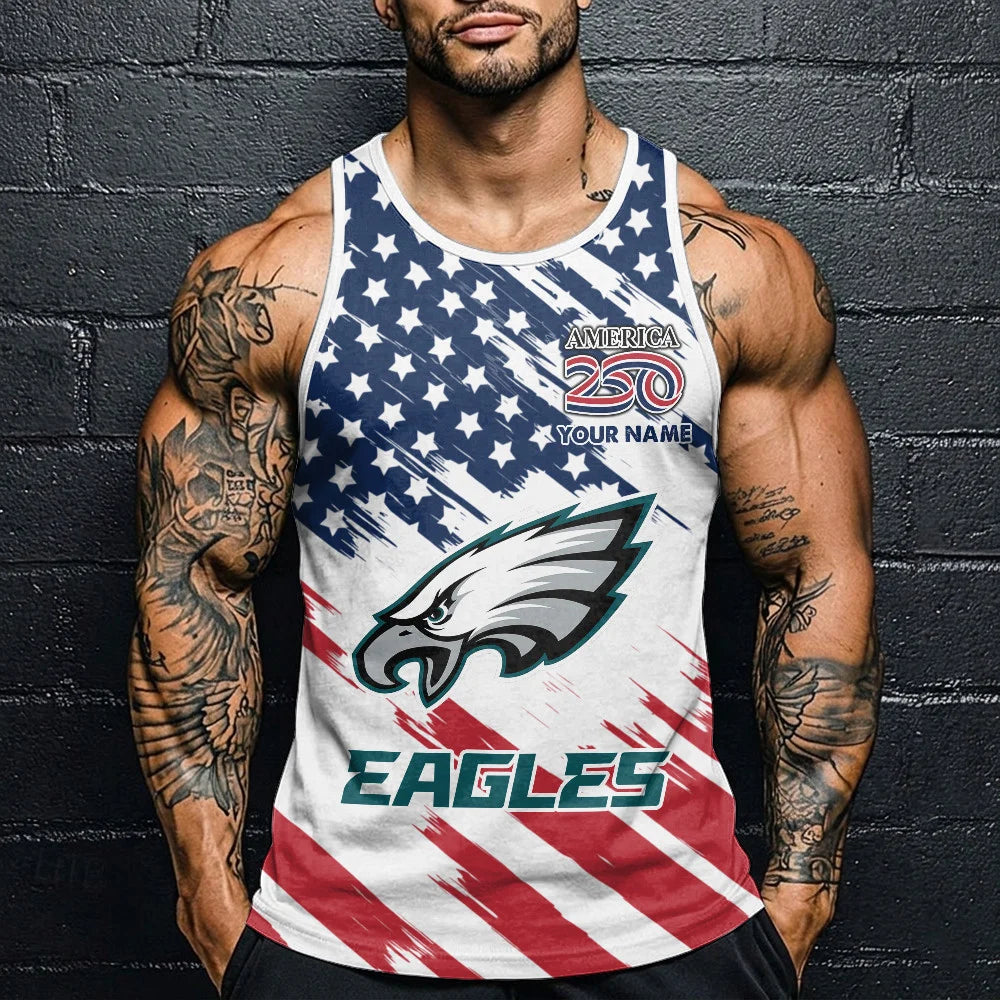 LIMITED EDITION - NEW CUSTOMIZED NFL02 PPE PHILADELPHIA EAGLES UNISEX TANK TOP