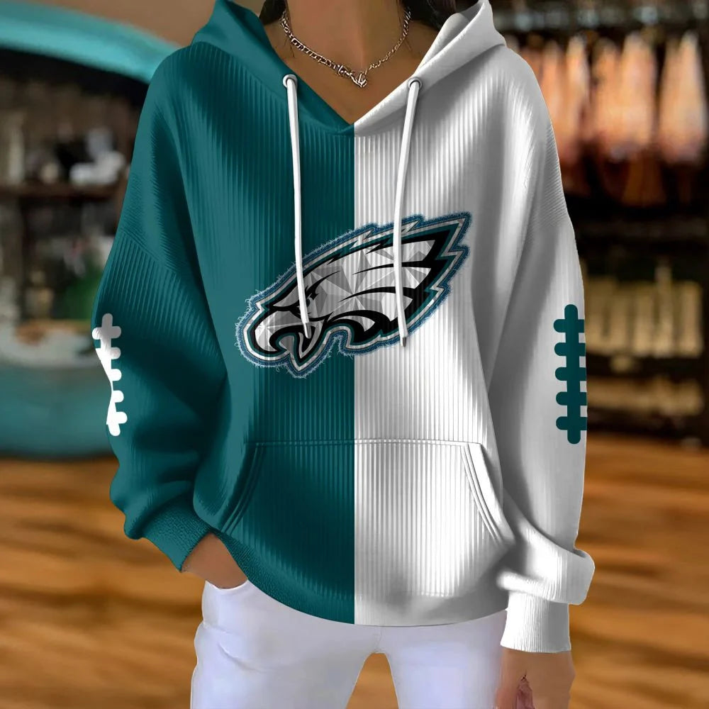 LIMITED EDITION - NEW CUSTOMIZED NFL02 PPE PHILADELPHIA EAGLES RIBBED HOODIE & SWEATSHIRT