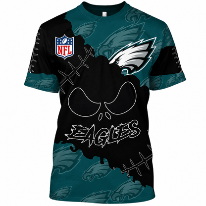 LIMITED EDITION - NEW CUSTOMIZED NFL02 PPE PHILADELPHIA EAGLES HALLOWEEN SKULL APPAREL FOR FANS