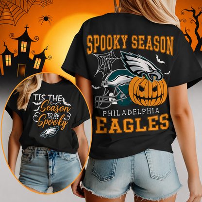 LIMITED EDITION - NEW CUSTOMIZED NFL02 PPE PHILADELPHIA EAGLES  HALLOWEEN T-SHIRT, HOODIE & ZIP HOODIE