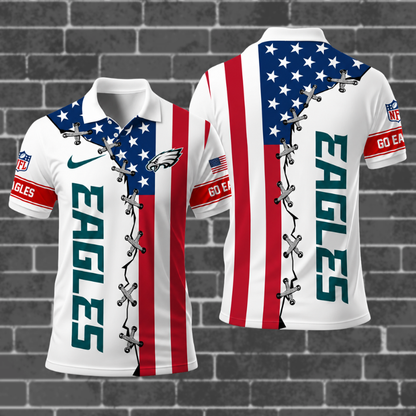 [SPECIAL OFFER] NEW CUSTOMIZED NFL02 PPE PHILADELPHIA EAGLES POLO SHIRT