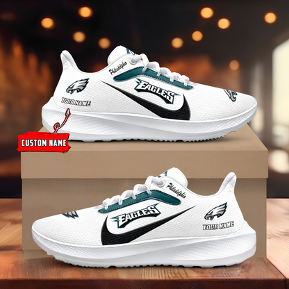 [SPECIAL OFFER] NEW CUSTOMIZED NFL02 PPE PHILADELPHIA EAGLES ROAD RUNNING SHOES