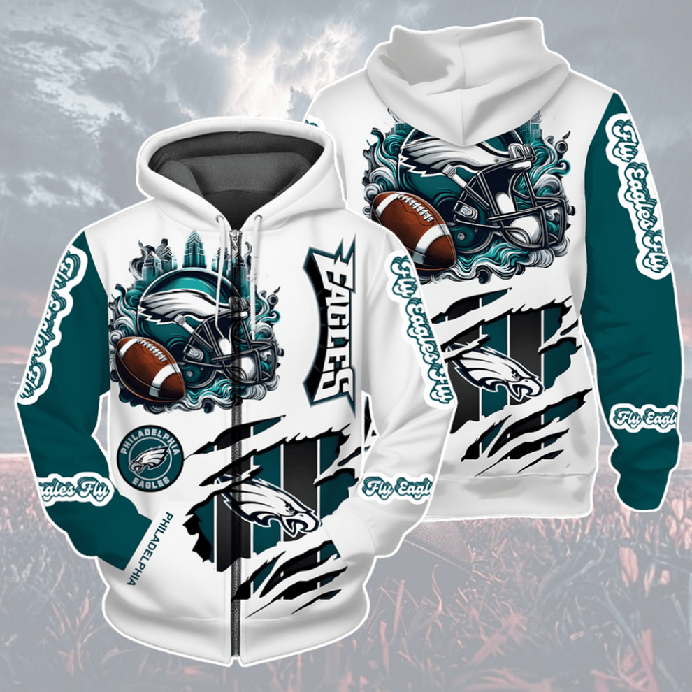 LIMITED EDITION - NEW CUSTOMIZED NFL02 PPE PHILADELPHIA EAGLES UNISEX T-SHIRT, POLO, HOODIE & JACKETS