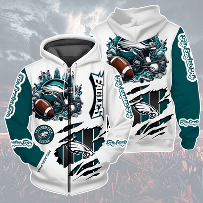 LIMITED EDITION - NEW CUSTOMIZED NFL02 PPE PHILADELPHIA EAGLES UNISEX T-SHIRT, POLO, HOODIE & JACKETS