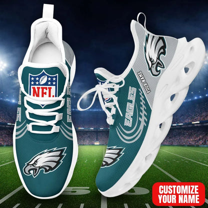 LIMITED EDITION - NEW CUSTOMIZED NFL02 PPE PP EAGLES PREMIUM CLUNKY SNEAKERS