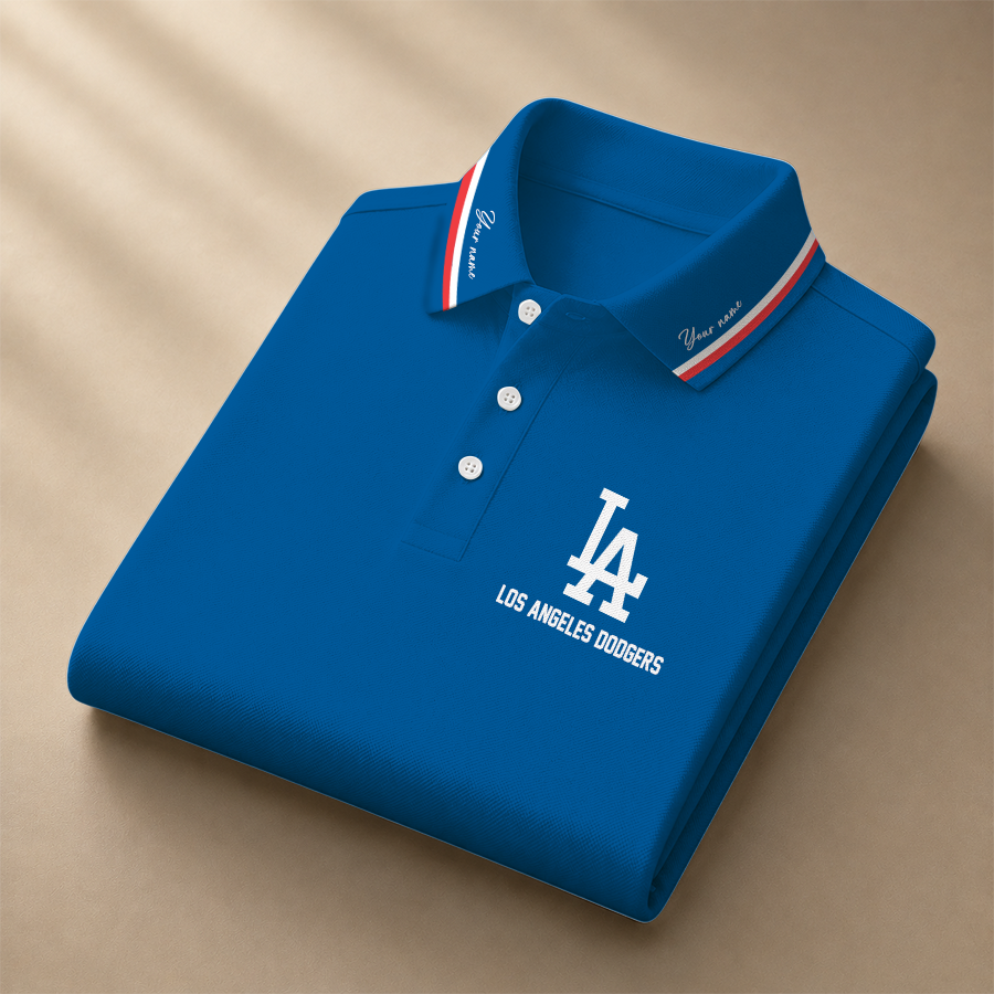 LIMITED EDITION - NEW CUSTOMIZED MLB02 LAD LOS ANGELES DODGERS POLO SHIRT