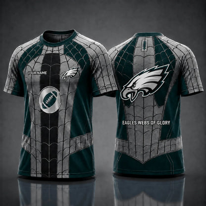 [SPECIAL OFFER] NEW CUSTOMIZED NFL02 PPE PHILADELPHIA EAGLES x SPIDER T-SHIRT, HOODIE & ZIP HOODIE