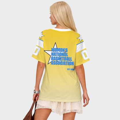 LIMITED EDITION - NEW CUSTOMIZED WNBA02 CCS CH SKY V-NECK BASKETBALL JERSEY