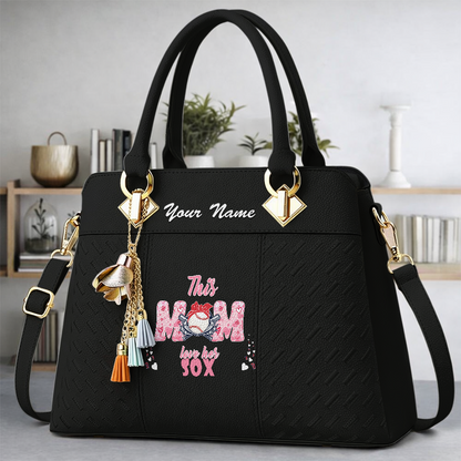 LIMITED EDITION - NEW CUSTOMIZED MLB03 BRS BOSTON RED SOX ZIP HANDBAG MULTICOLOR