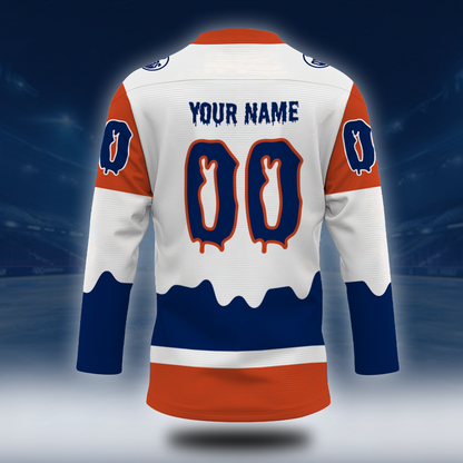 LIMITED EDITION - NEW CUSTOMIZED NHL03 EMO EDMONTON OILERS UNISEX HOCKEY JERSEY