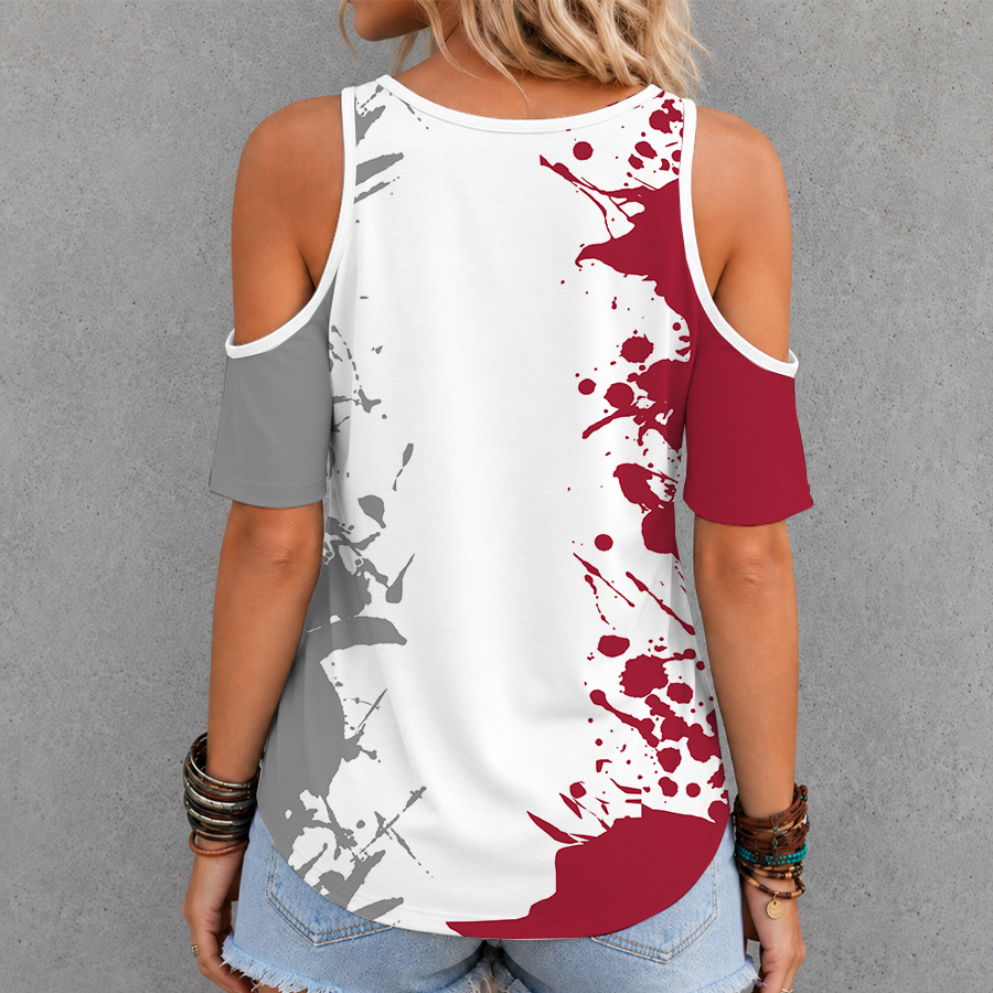 [FAN FAVORITE] NEW CUSTOMIZED NCAA CWS03 AKR ARKANSAS RAZORBACKS CRISS CROSS V-NECK TOP