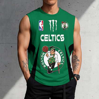 LIMITED EDITION - NEW CUSTOMIZED NBA03 BCE BOSTON CELTICS MEN'S GYM SHIRT