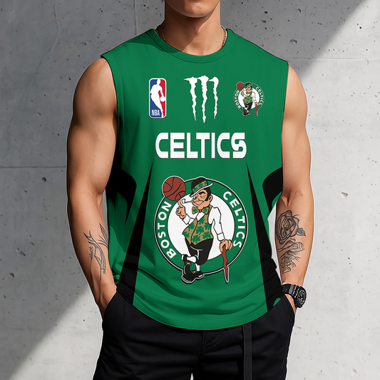 LIMITED EDITION - NEW CUSTOMIZED NBA03 BCE BOSTON CELTICS MEN'S GYM SHIRT