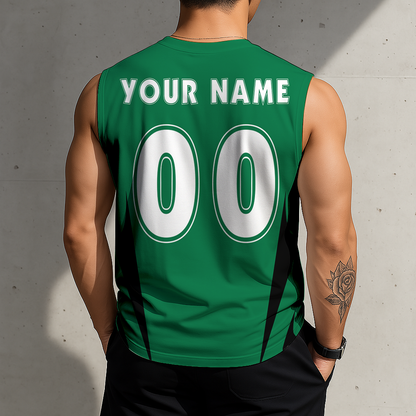 LIMITED EDITION - NEW CUSTOMIZED NBA03 BCE BOSTON CELTICS MEN'S GYM SHIRT