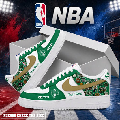 LIMITED EDITION - NEW CUSTOMIZED NBA03 BCE BOSTON CELTICS AF1 SHOES