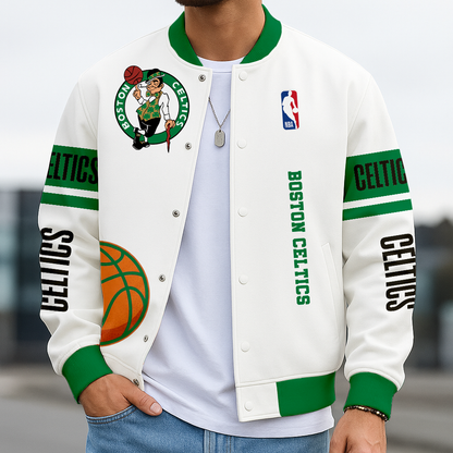 LIMITED EDITION - NEW CUSTOMIZED NBA03 BC BOSTON CELTICS BASEBALL JACKET