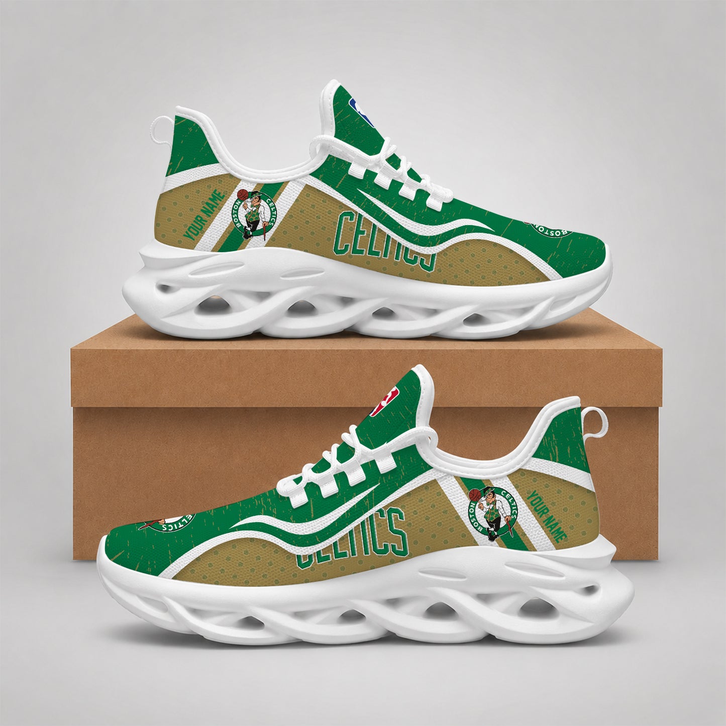 LIMITED EDITION - NEW CUSTOMIZED NBA03 BCE BOSTON CELTICS MAX SOUL SHOES
