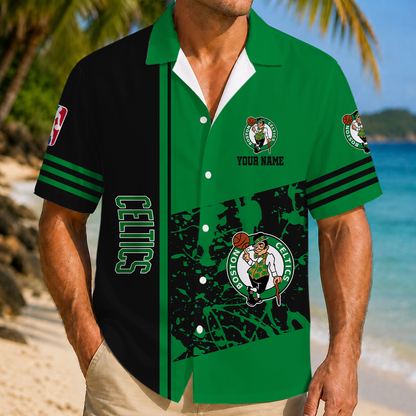 LIMITED EDITION - NEW CUSTOMIZED NBA03 BCE BOSTON CELTICS UNISEX HAWAIIAN SHIRT