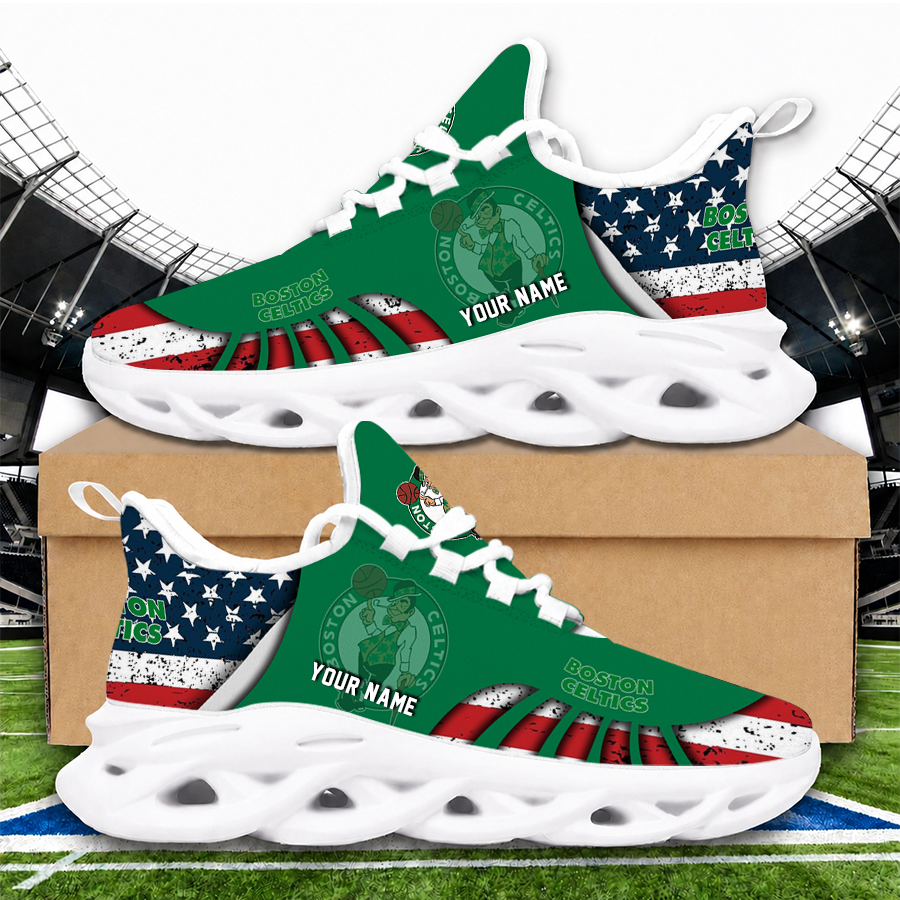 LIMITED EDITION - NEW CUSTOMIZED NBA03 BCE BOSTON CELTICS PREMIUM CLUNKY SNEAKERS