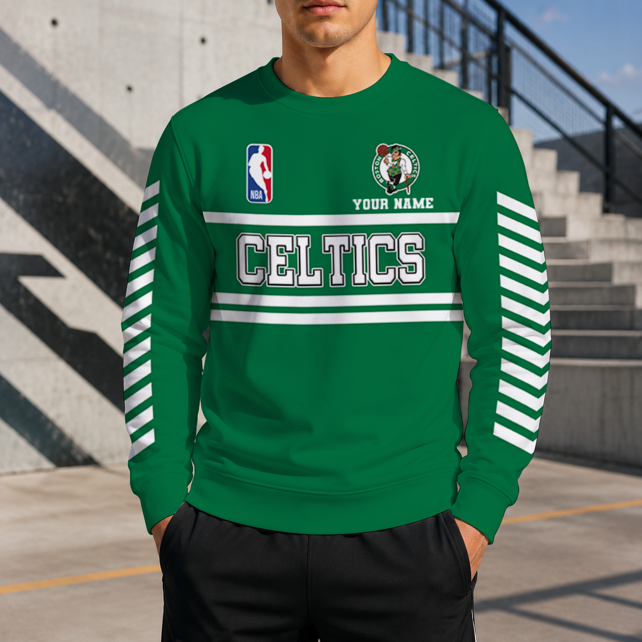 LIMITED EDITION - NEW CUSTOMIZED NBA03 BCE BOSTON CELTICS UNISEX SWEATSHIRT