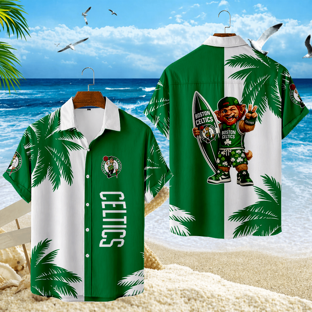 LIMITED EDITION - NEW CUSTOMIZED NBA03 BCE BOSTON CELTICS UNISEX HAWAIIAN SHIRT