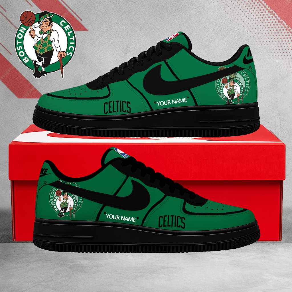 LIMITED EDITION - NEW CUSTOMIZED NBA03 BCE BOSTON CELTICS AF1 SNEAKERS