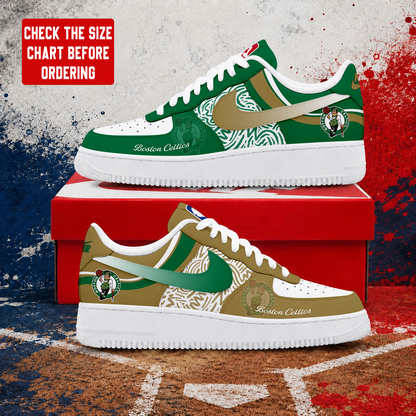 VIRAL EDITION - NEW CUSTOMIZED NBA03 BCE BOSTON CELTICS AF1 SNEAKERS
