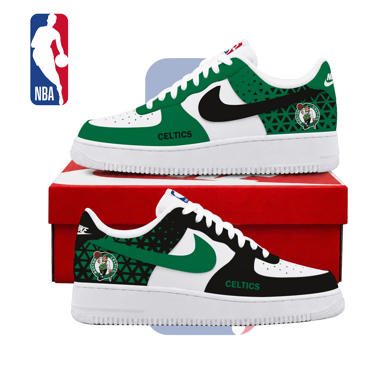 LIMITED EDITION - NEW CUSTOMIZED NBA03 BCE BOSTON CELTICS AF1 SHOES