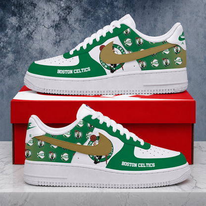LIMITED EDITION - NEW CUSTOMIZED NBA03 BCE BOSTON CELTICS AF1 SNEAKERS