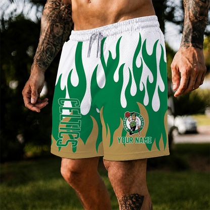 [HOT DEAL] NEW CUSTOMIZED NBA03 BCE BOSTON CELTICS SHORT PANTS