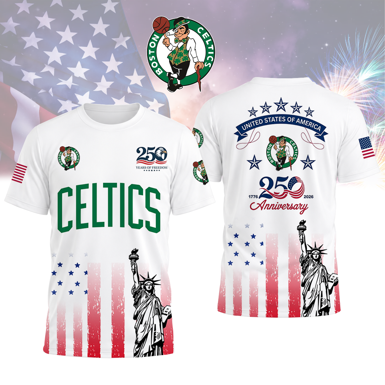 LIMITED EDITION - NEW CUSTOMIZED NBA03 BCE BOSTON CELTICS T-SHIRT, POLO SHIRT, ZIP POLO SHIRT, SWEATSHIRT, HOODIE & ZIP HOODIE