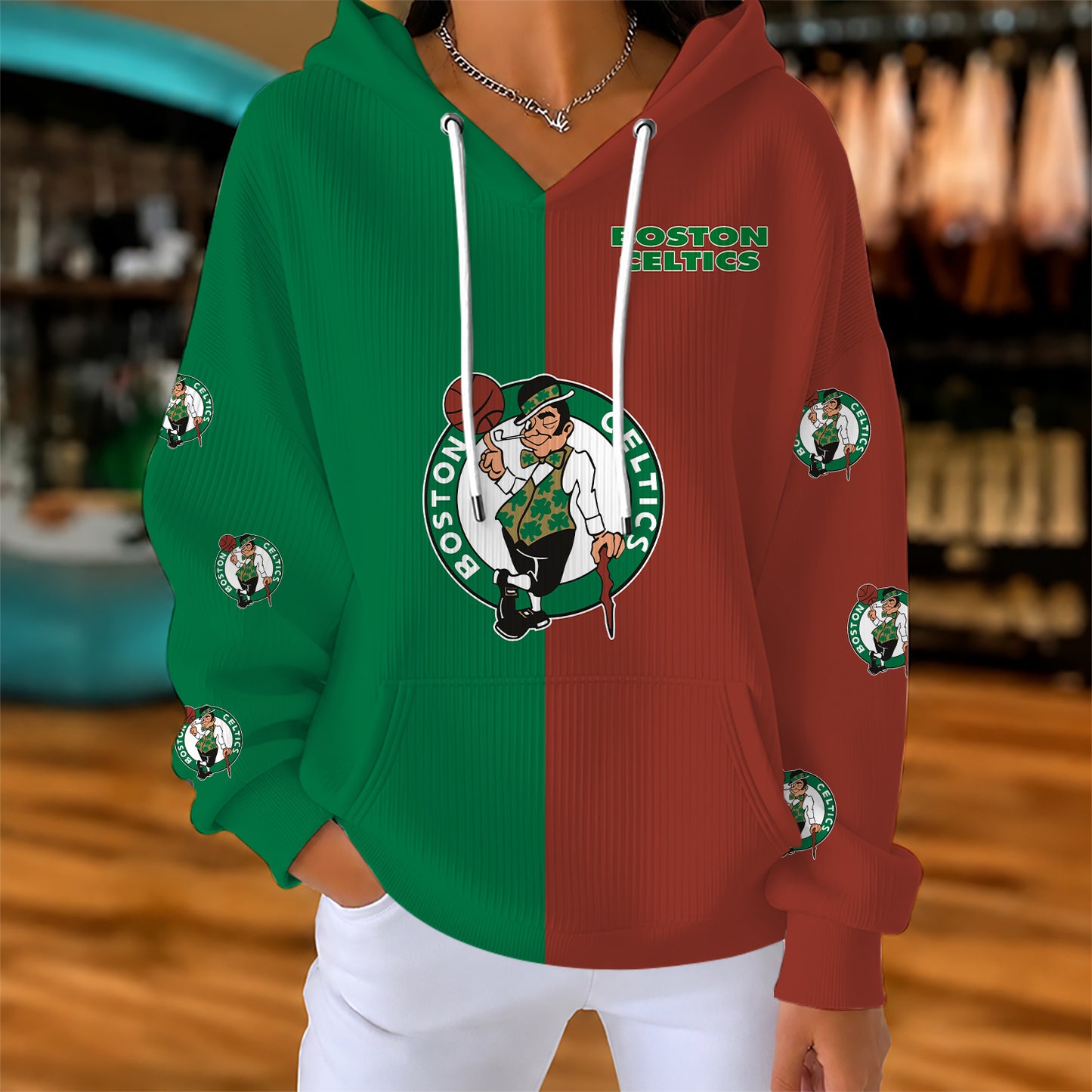 [HOT DEAL] NEW CUSTOMIZED NBA03 BCE BOSTON CELTICS  RIBBED HOODIE & SWEATSHIRT