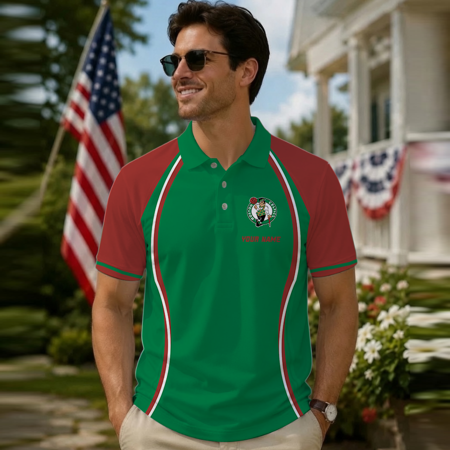 [HOT DEAL] NEW CUSTOMIZED NBA03 BCE BOSTON CELTICS POLO SHIRT
