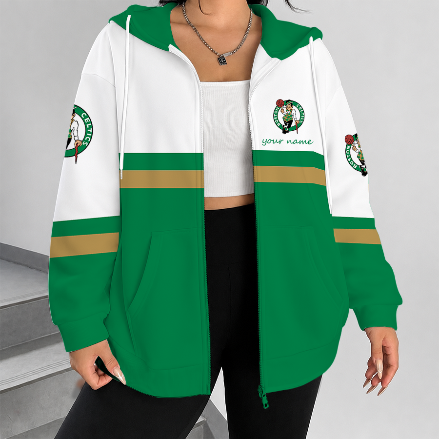 [HOT DEAL] NEW CUSTOMIZED NBA03 BCE BOSTON CELTICS ZIP HOODIE
