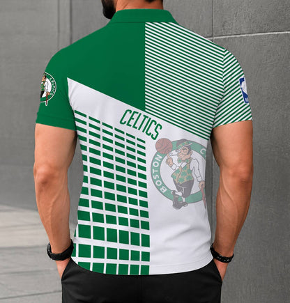 LIMITED EDITION - NEW CUSTOMIZED NBA03 BCE BOSTON CELTICS POLO SHIRT