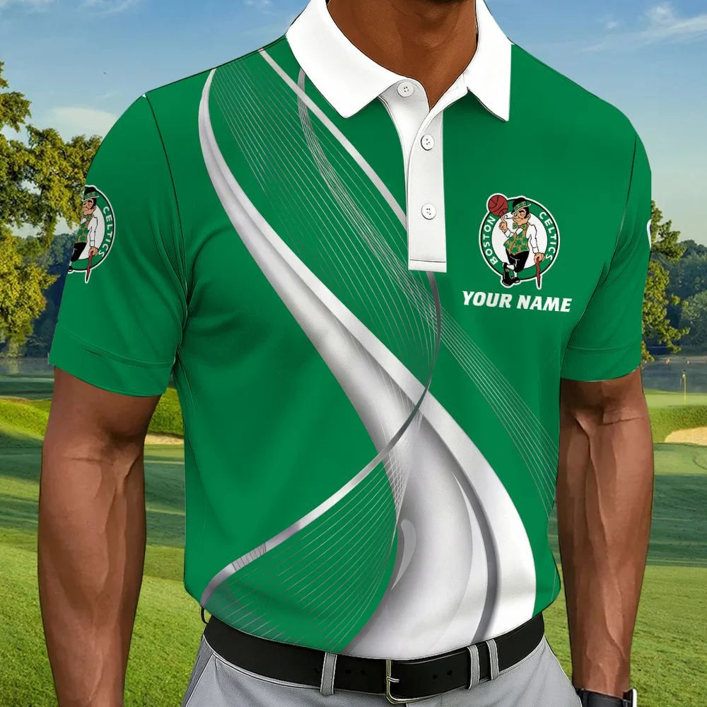 LIMITED EDITION - NEW CUSTOMIZED NBA03 BCE BOSTON CELTICS POLO SHIRT, ZIP POLO SHIRT & T-SHIRTS