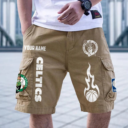 [HOT DEAL] NEW CUSTOMIZED NBA03 BCE BOSTON CELTICS CARGO SHORTS