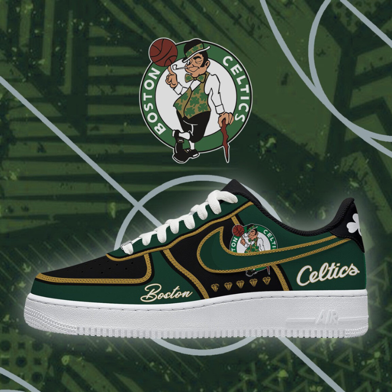 LIMITED EDITION - NEW CUSTOMIZED NBA03 BCE BOSTON CELTICS AF1 SHOES