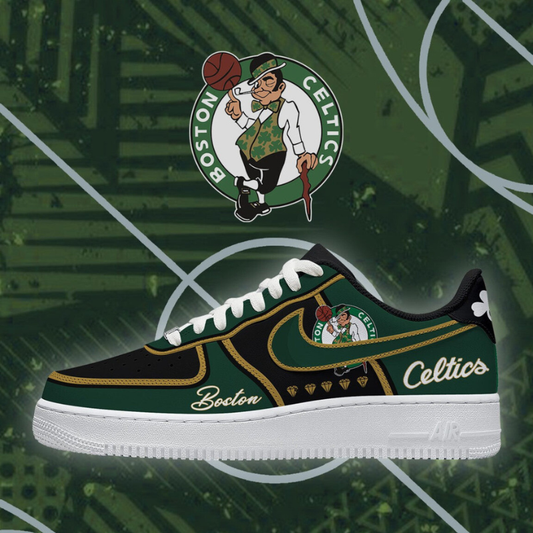 LIMITED EDITION - NEW CUSTOMIZED NBA03 BCE BOSTON CELTICS AF1 SHOES