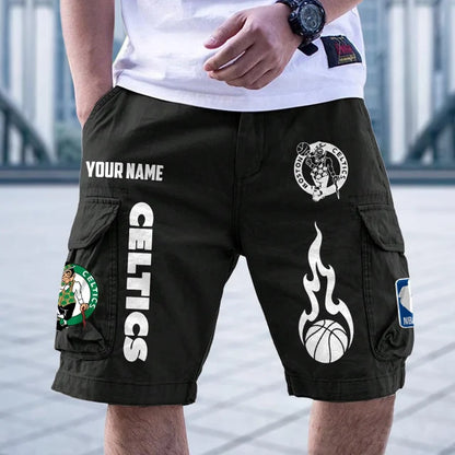 [HOT DEAL] NEW CUSTOMIZED NBA03 BCE BOSTON CELTICS CARGO SHORTS