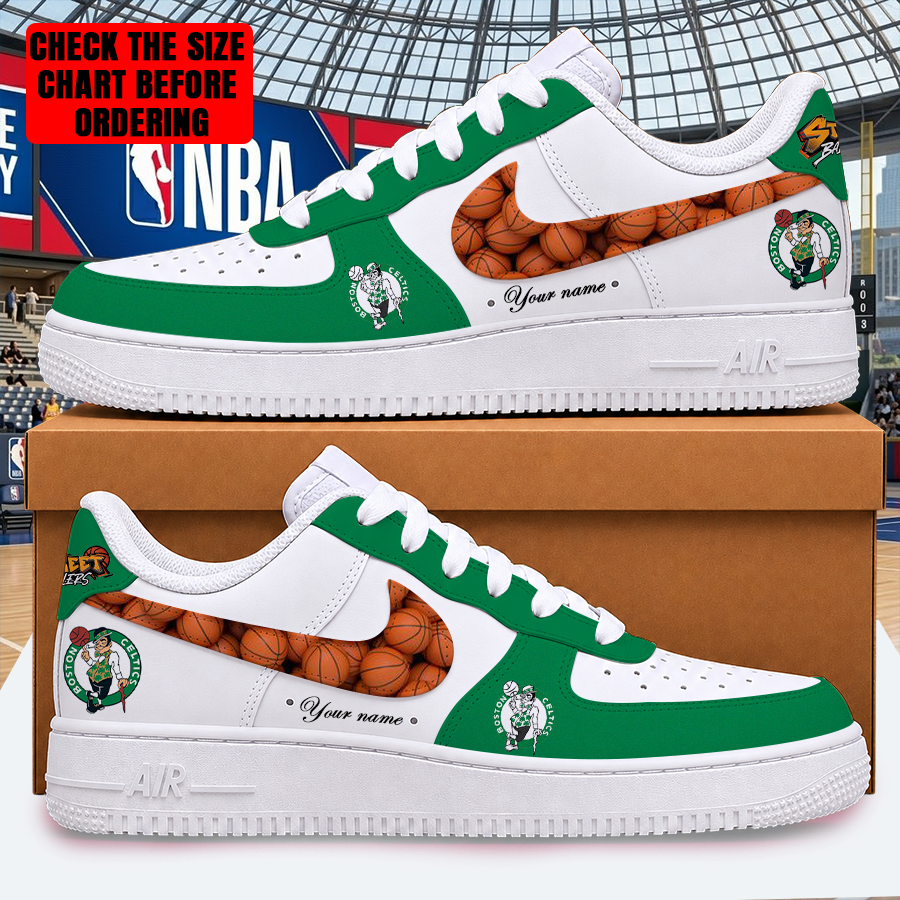 LIMITED EDITION - NEW CUSTOMIZED NBA03 BCE BOSTON CELTICS AF1 SHOES
