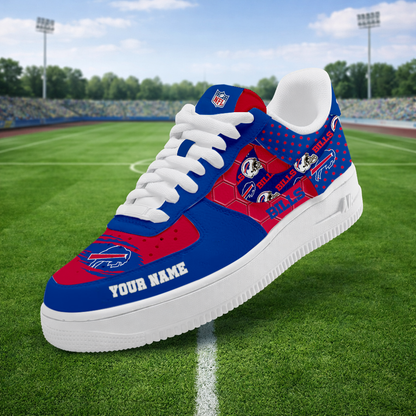 LIMITED EDITION - NEW CUSTOMIZED NFL03 BFB BUFFALO BILLS AF1 SNEAKERS