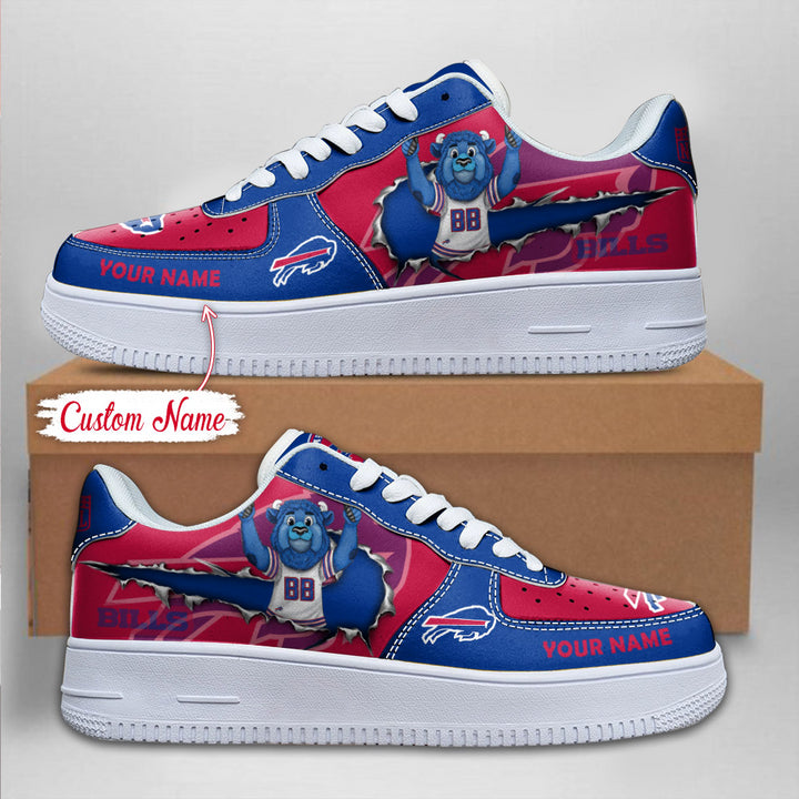 LIMITED EDITION - NEW CUSTOMIZED NFL03 BFB BUFFALO BILLS AF1 SNEAKERS